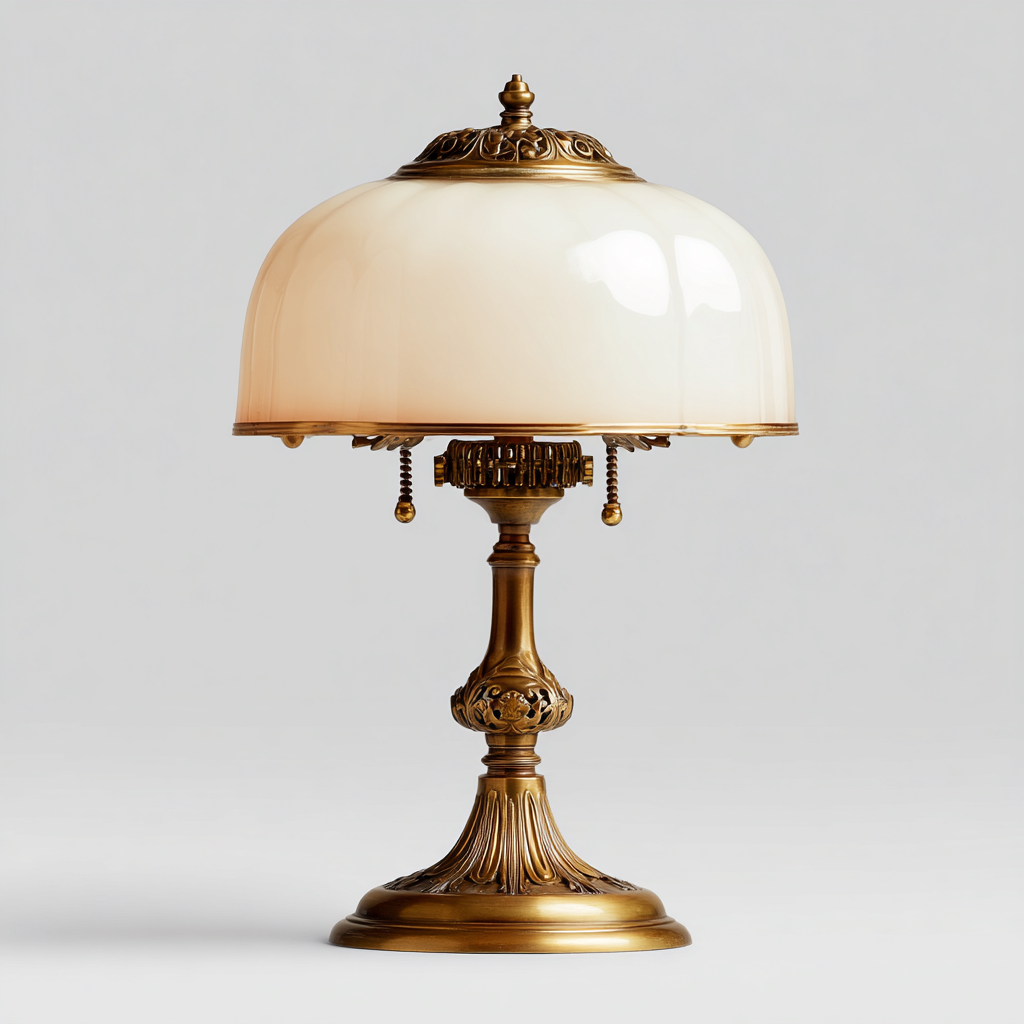 Lámpara de mesa-metal-vidrio-30x48 cm-blanco-dorado-clásico-Bamboogonest