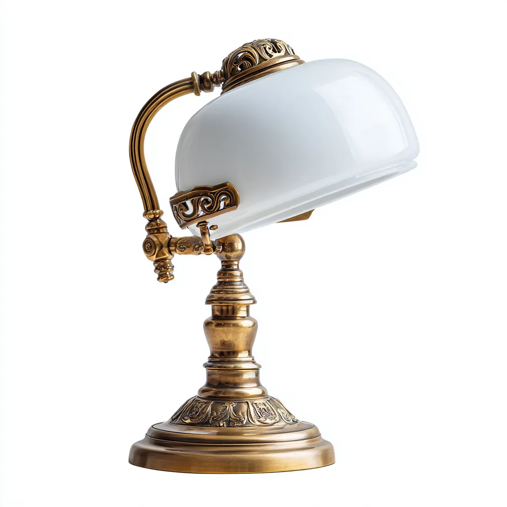 Lámpara de mesa-metal-vidrio-28x38 cm-blanco-dorado-clásico-Bamboogonest