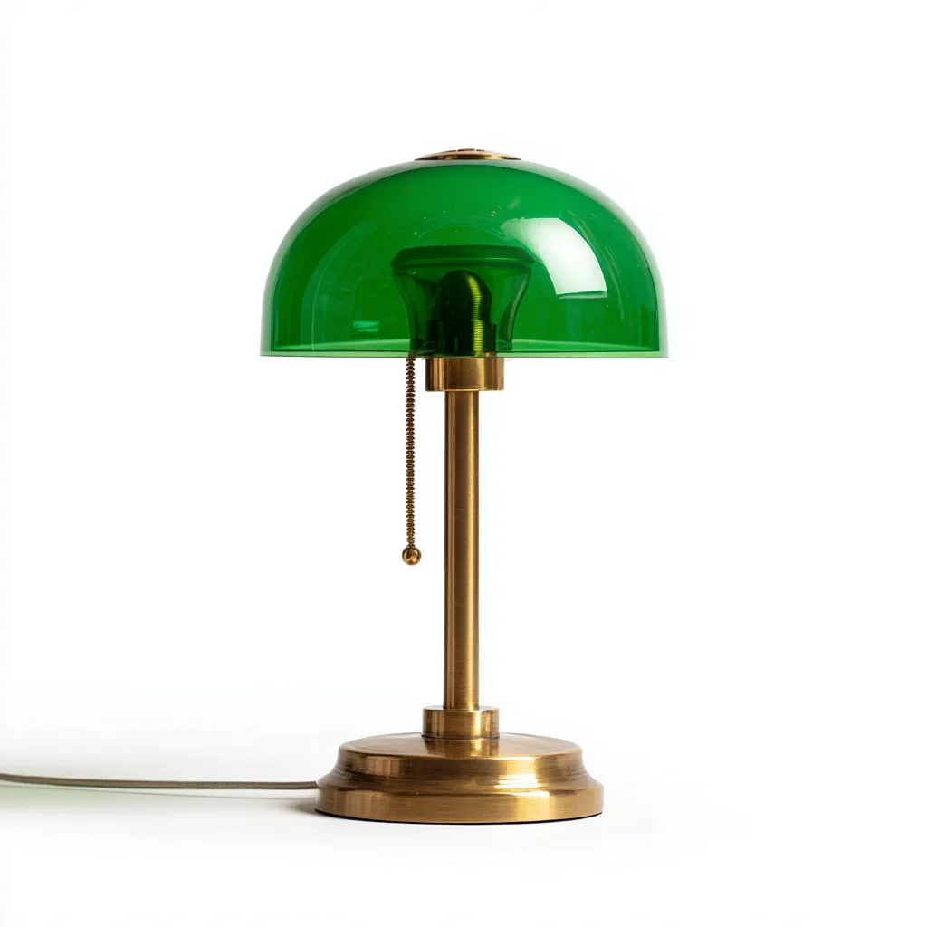 Lámpara de mesa-metal-vidrio-24x38 cm-verde-dorado-clásico-Bamboogonest