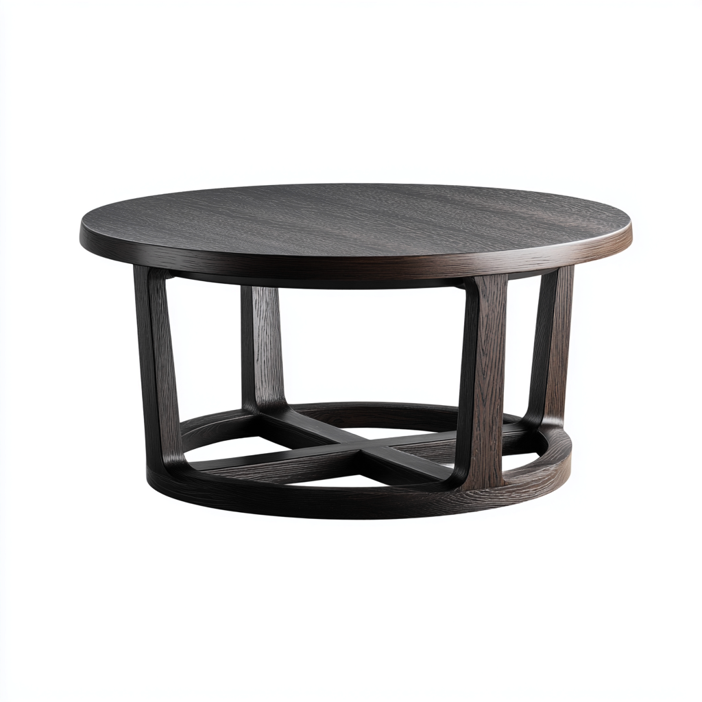 Mesa de centro - madera - 92x44 cm - marrón oscuro - diseño moderno minimalista-Bamboogonest
