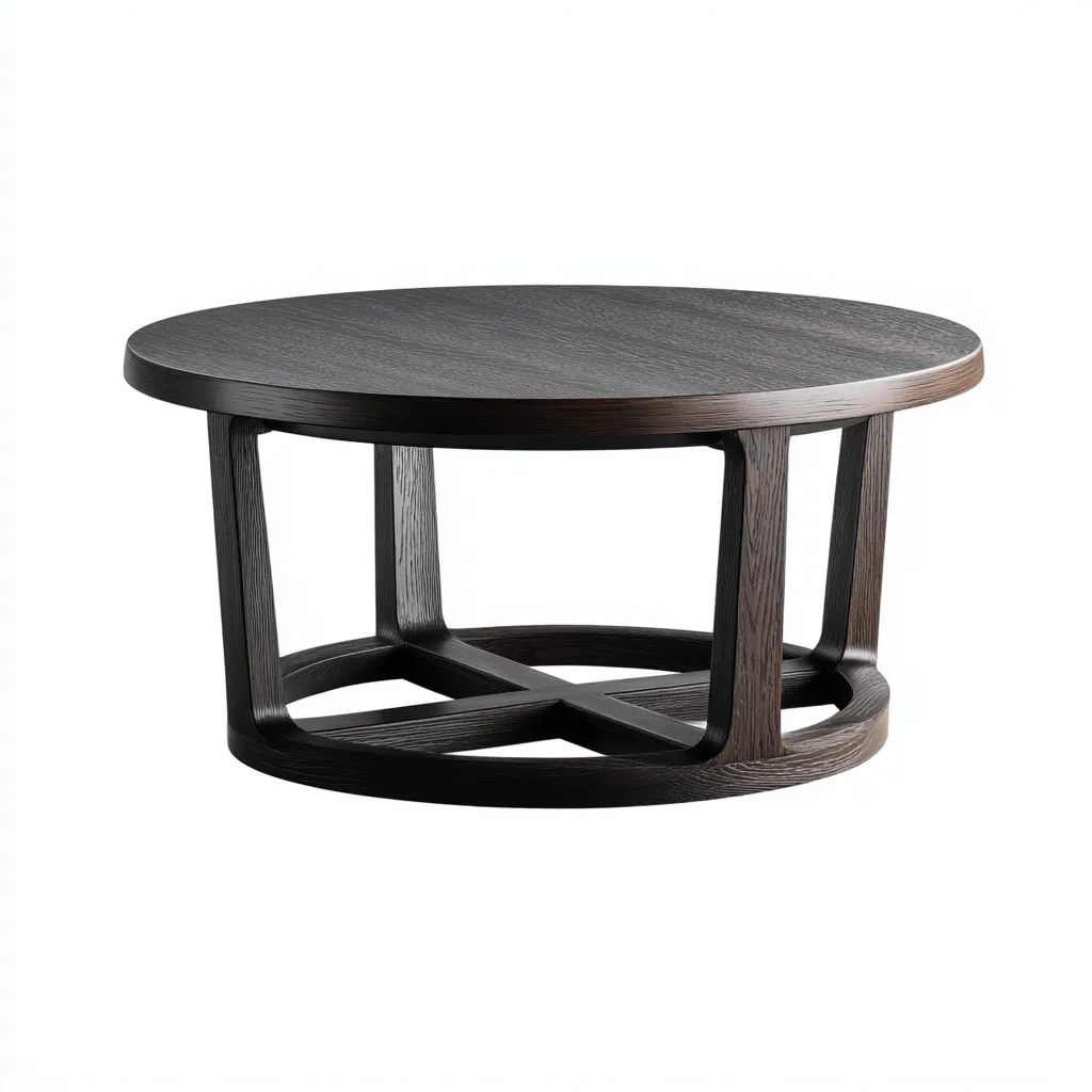 Mesa de centro - madera - 92x44 cm - marrón oscuro - diseño moderno minimalista-Bamboogonest