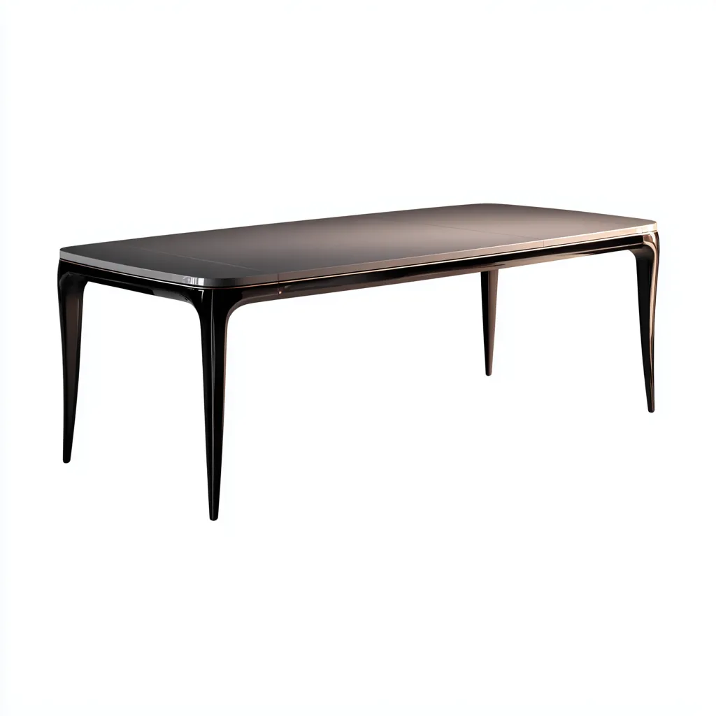 Mesa de jardín - metal - vidrio - 200x90x75 cm - negro-gris oscuro - estilo moderno-Bamboogonest