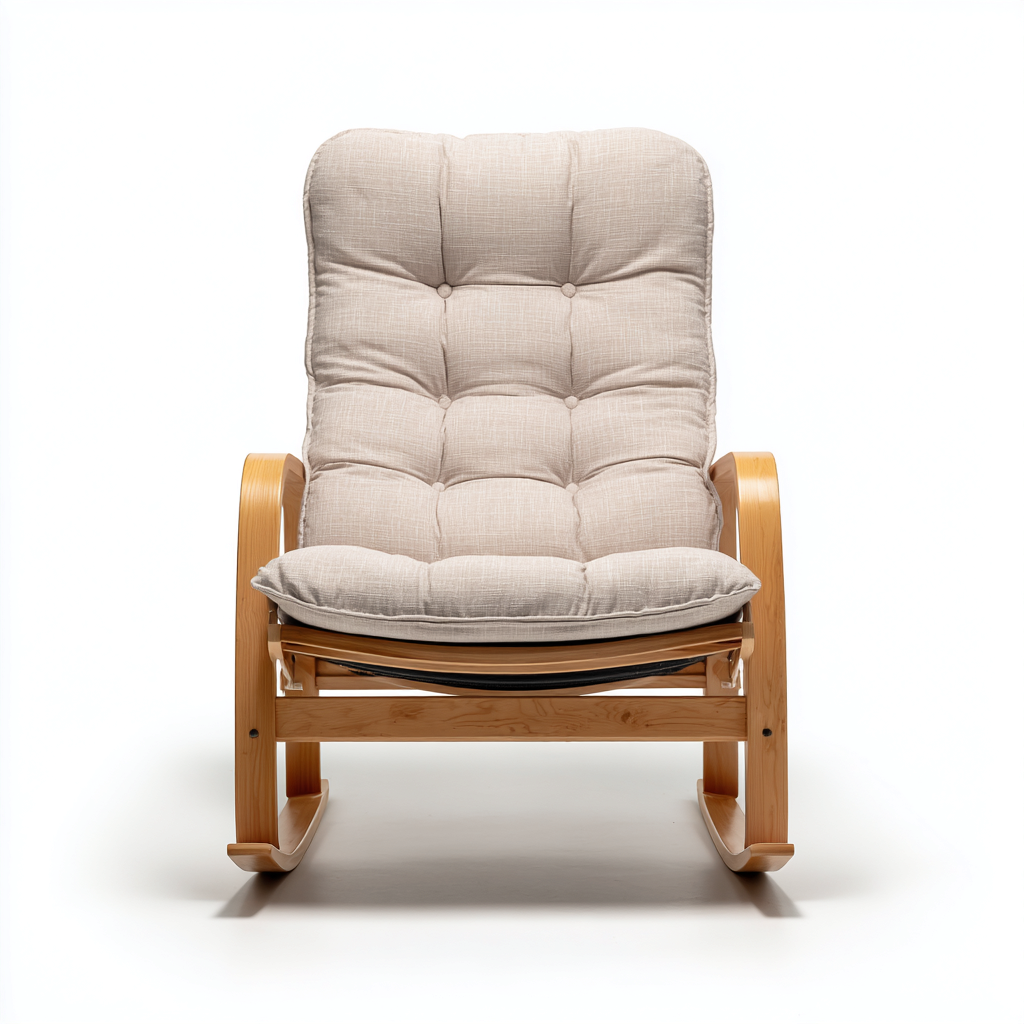 Mecedora - tela - 95x70x95 cm - beige-madera clara - estilo escandinavo moderno-Bamboogonest