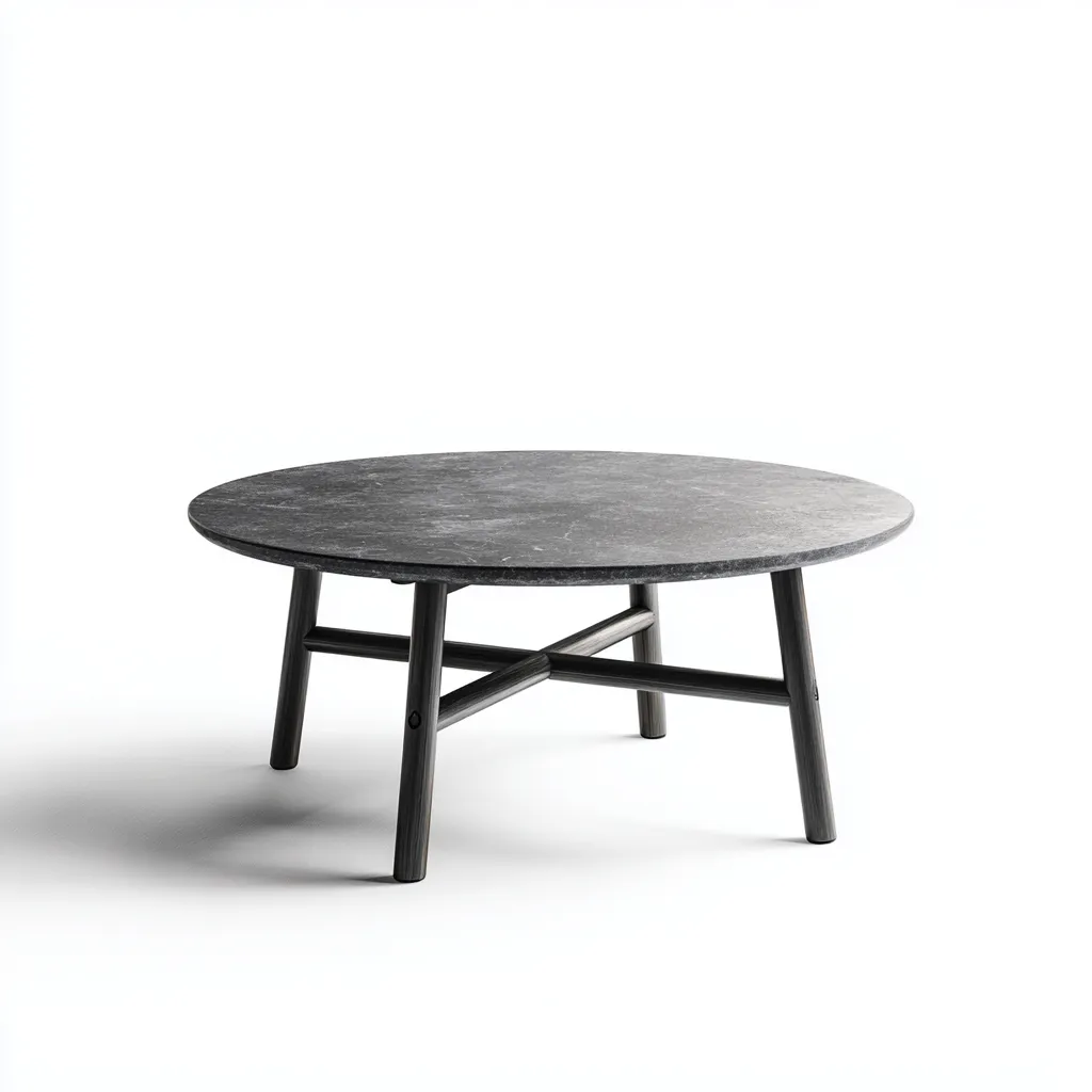 Mesa de centro - metal - 82x39 cm - gris - diseño moderno minimalista-Bamboogonest