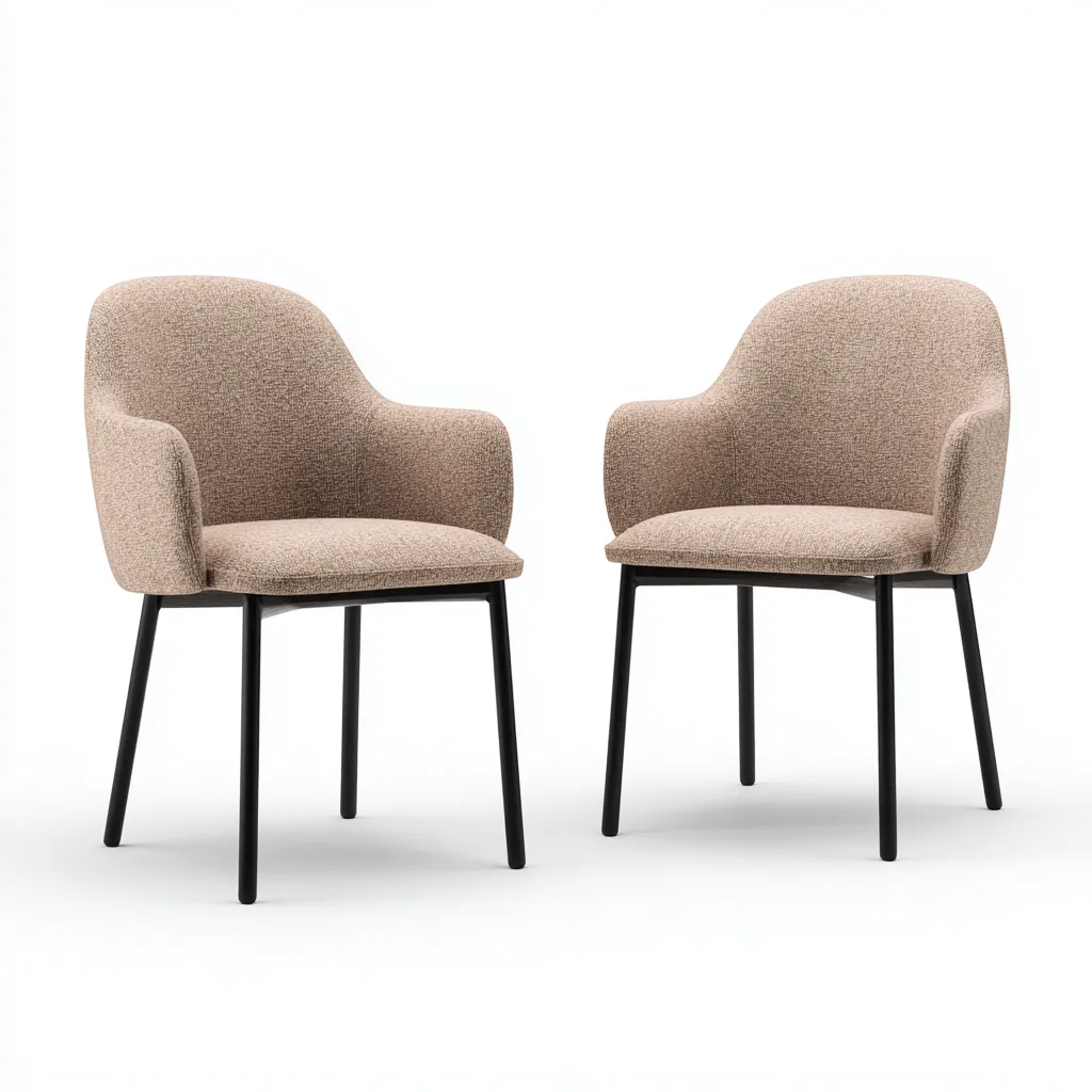 Silla de jardín - tela-metal - 57x60x82 cm - beige - diseño contemporáneo-Bamboogonest