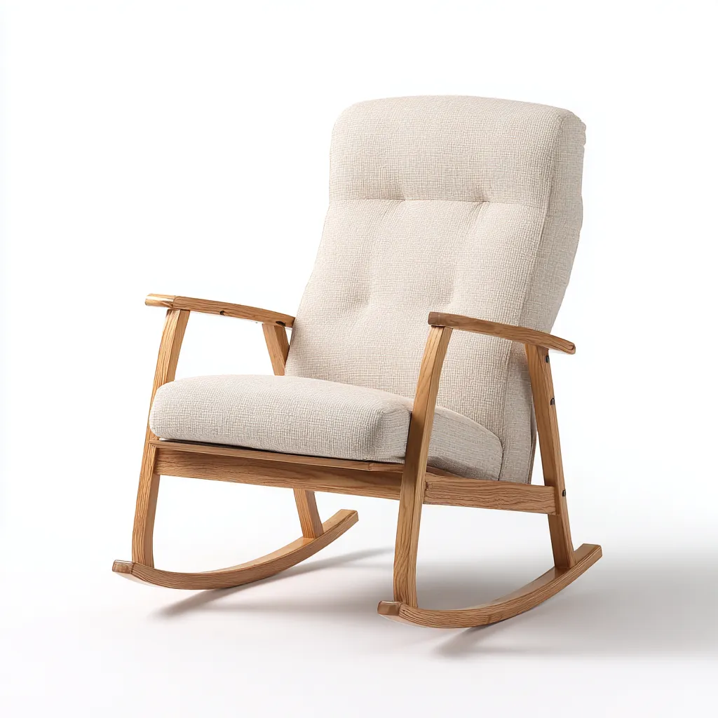 Mecedora - tela - 100x70x105 cm - beige-madera clara - estilo escandinavo moderno-Bamboogonest