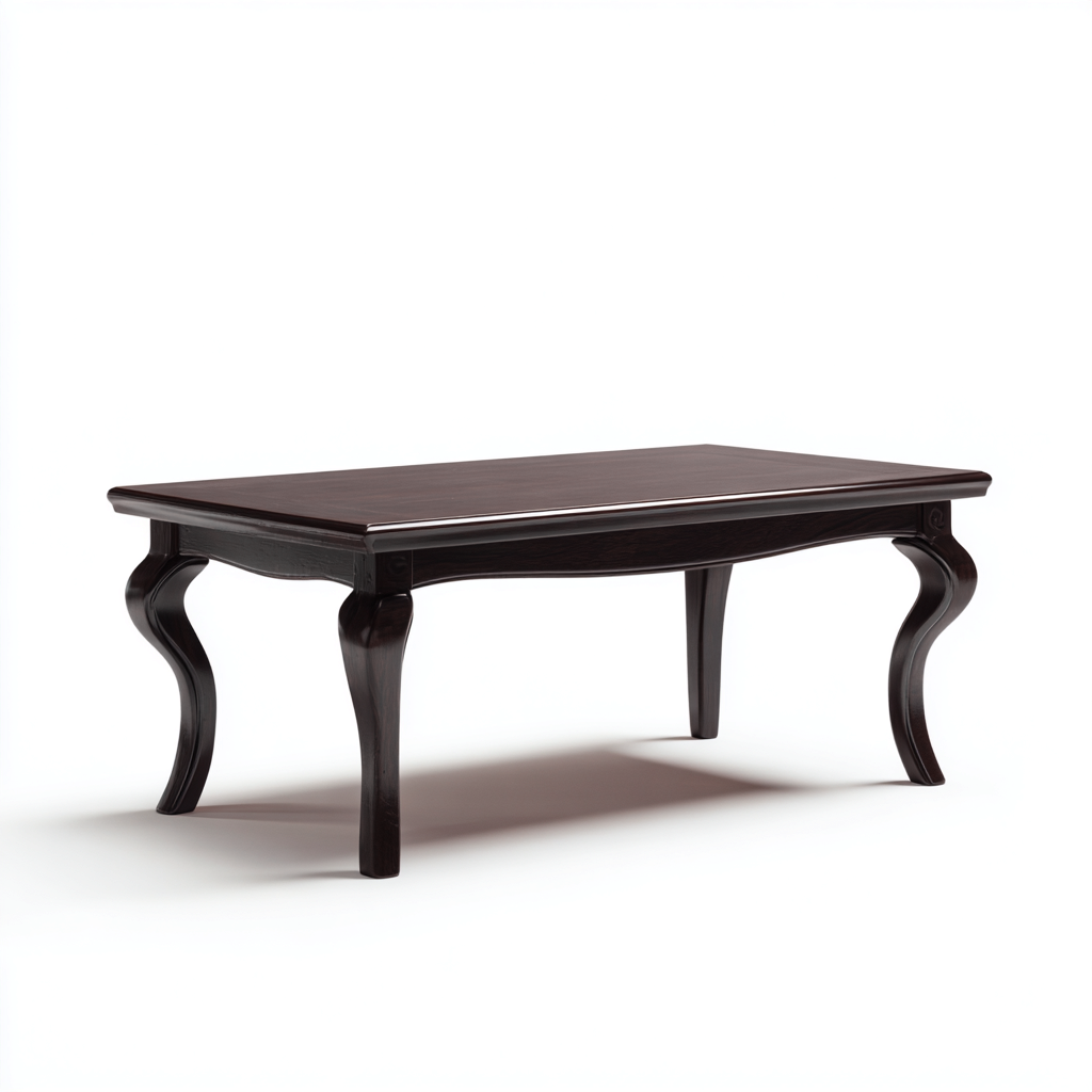 Mesa de centro - madera maciza - 110x58x50 cm - marrón oscuro - estilo clásico-Bamboogonest