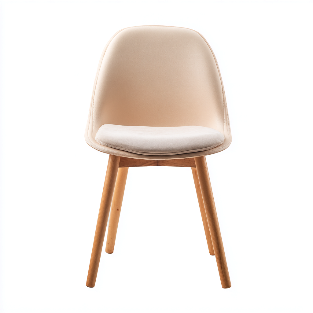 Silla de jardín - plástico-madera - 58x50x83 cm - beige - diseño moderno cómodo-Bamboogonest