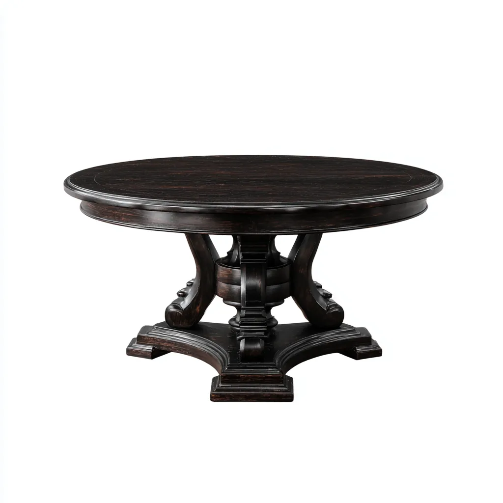 Mesa de centro - madera maciza - 95x50 cm - marrón oscuro - estilo clásico-Bamboogonest