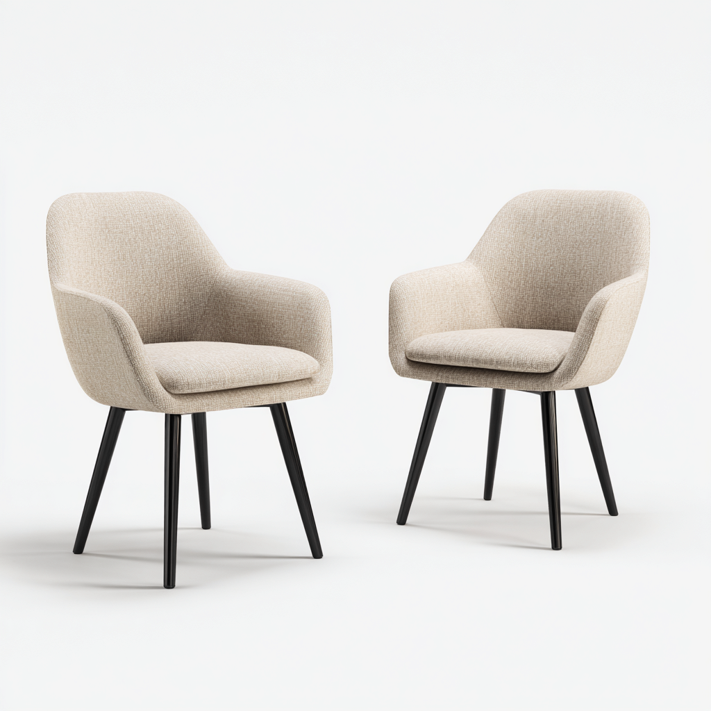 Silla de jardín - tela-metal - 58x61x83 cm - beige - diseño contemporáneo-Bamboogonest