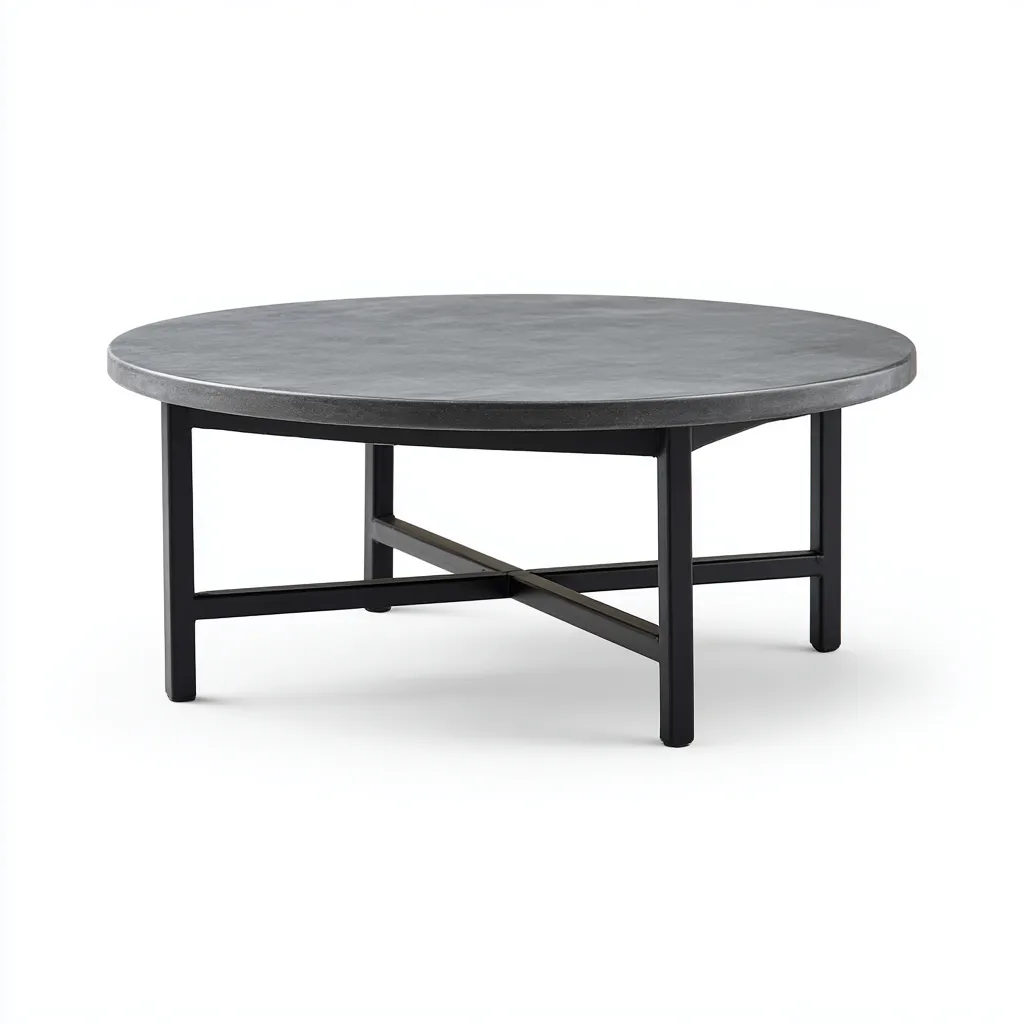 Mesa de centro - metal - 90x40 cm - gris - diseño moderno minimalista-Bamboogonest