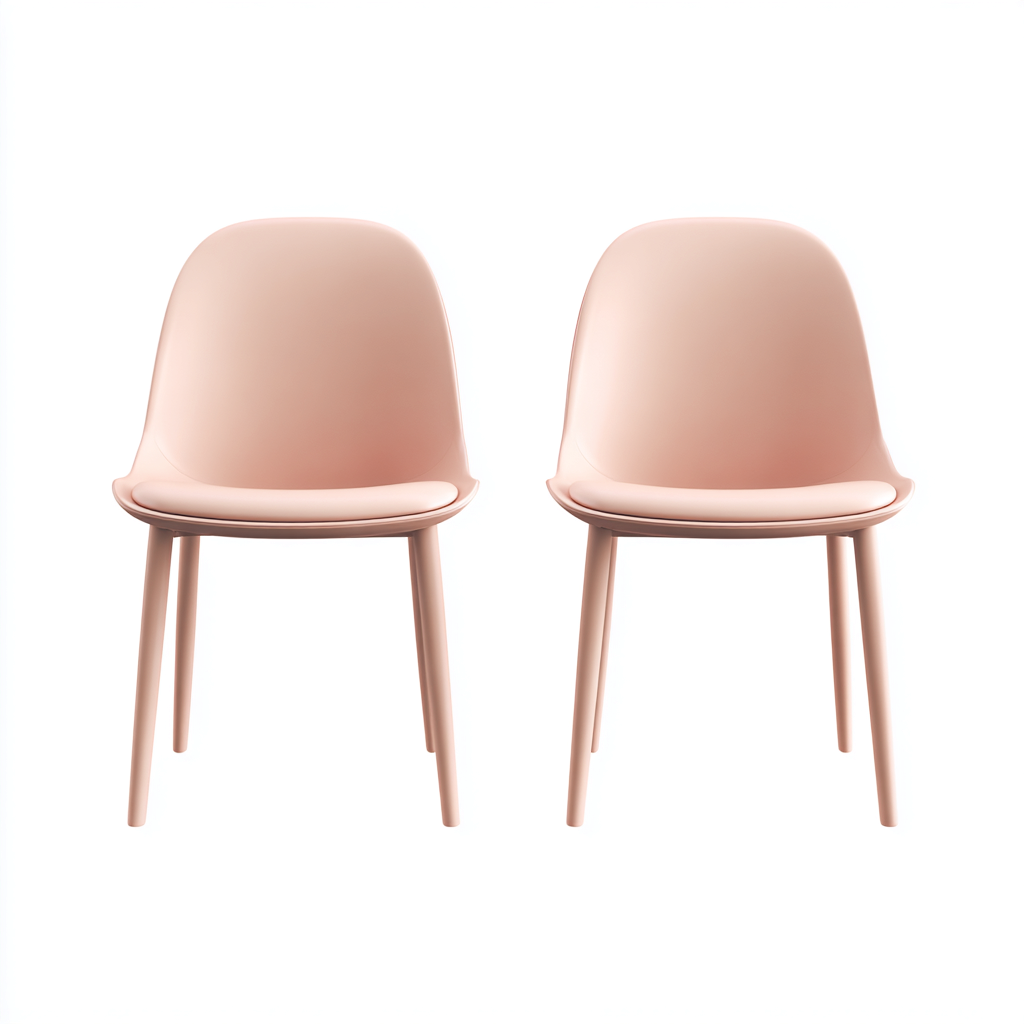 Silla de jardín - plástico - 45x50x82 cm - rosa claro - diseño contemporáneo-Bamboogonest