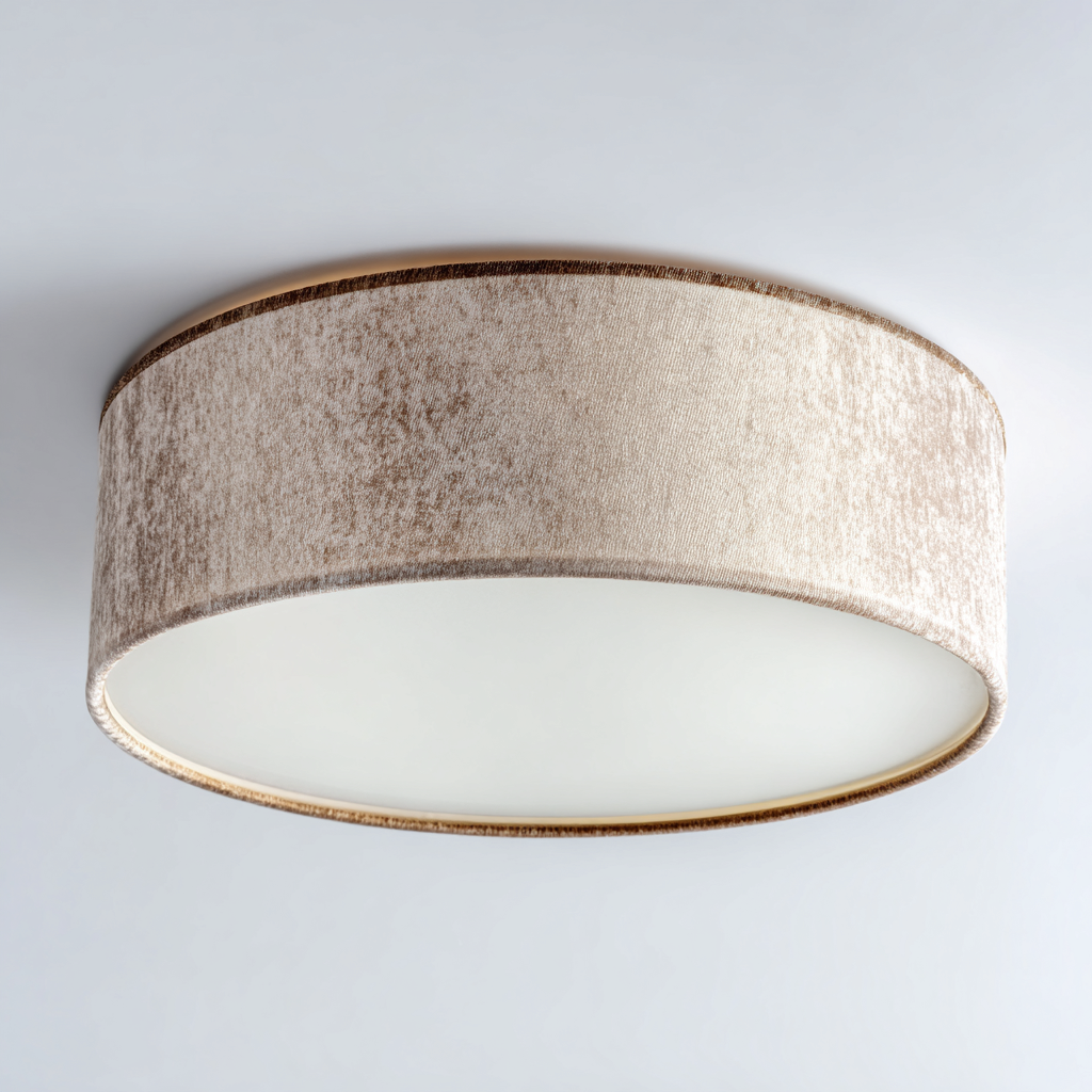 Lámpara de techo - tela - 40x12 cm - beige - diseño moderno-Bamboogonest