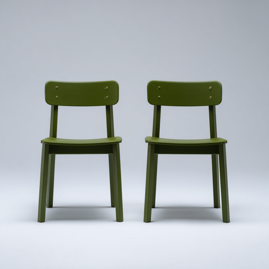 Silla de jardín - madera - 45x42x80 cm - verde - diseño moderno funcional-Bamboogonest