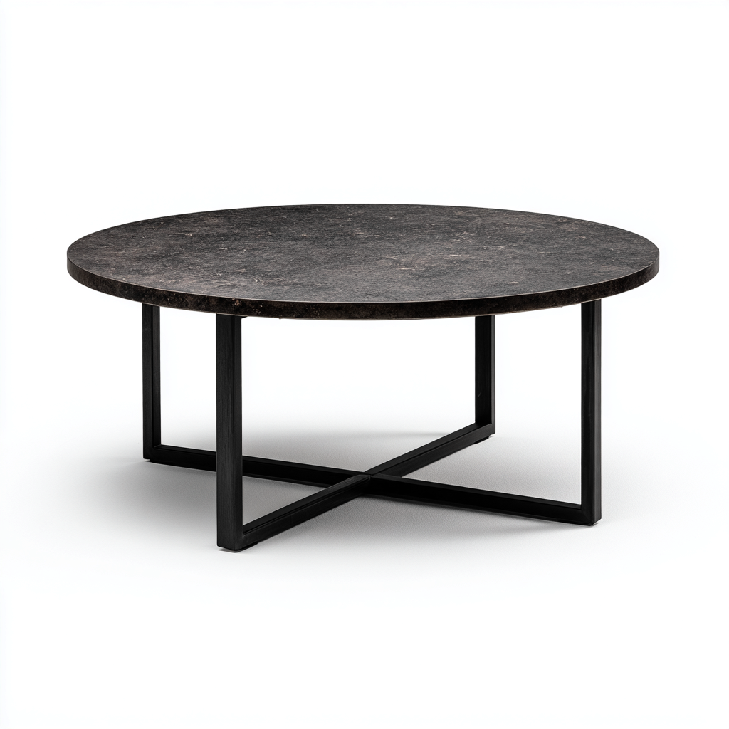 Mesa de centro - metal - 95x42 cm - gris - diseño moderno minimalista-Bamboogonest