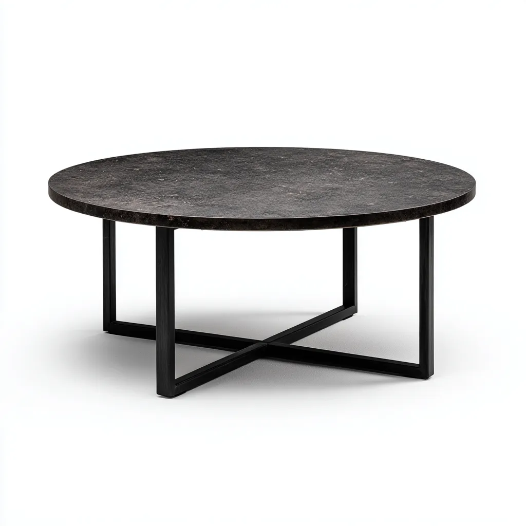 Mesa de centro - metal - 95x42 cm - gris - diseño moderno minimalista-Bamboogonest