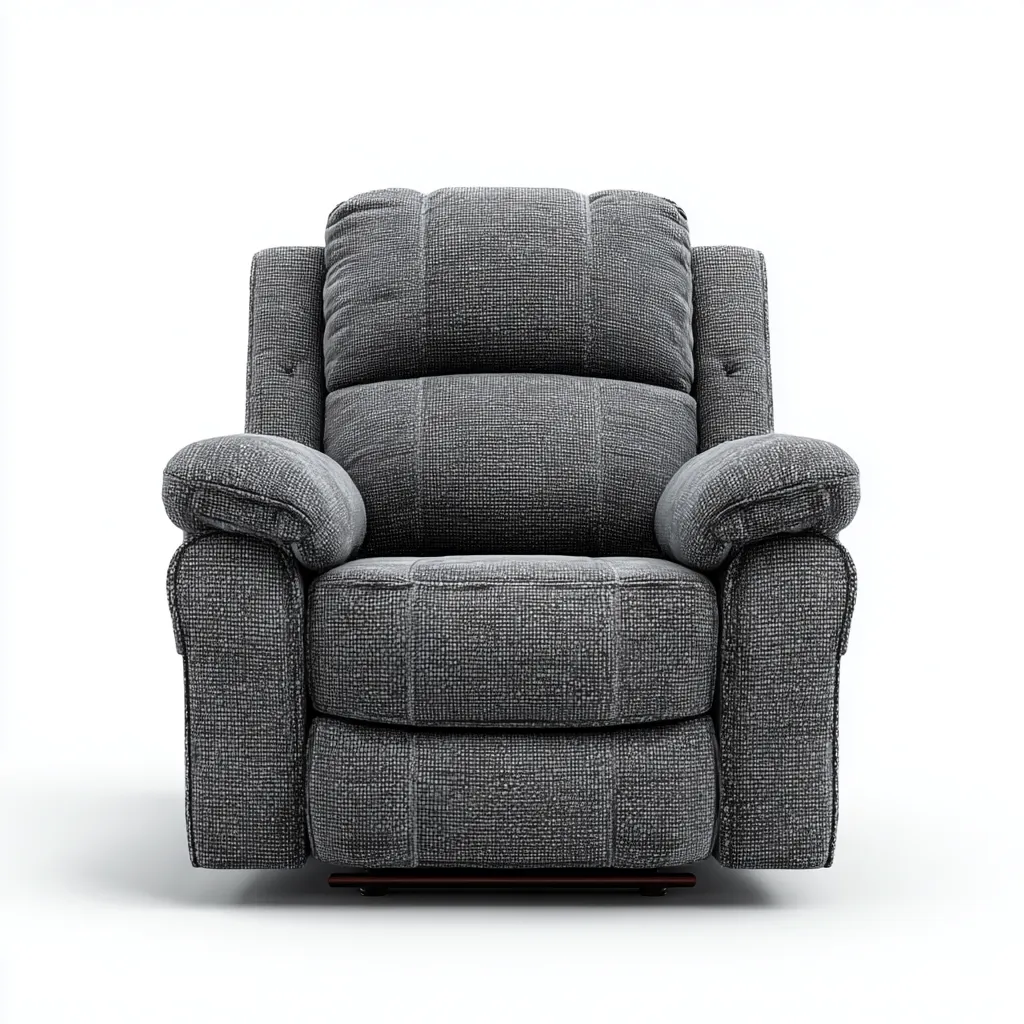 Sillón reclinable - tela - 97x93x104 cm - gris - estilo moderno-Bamboogonest