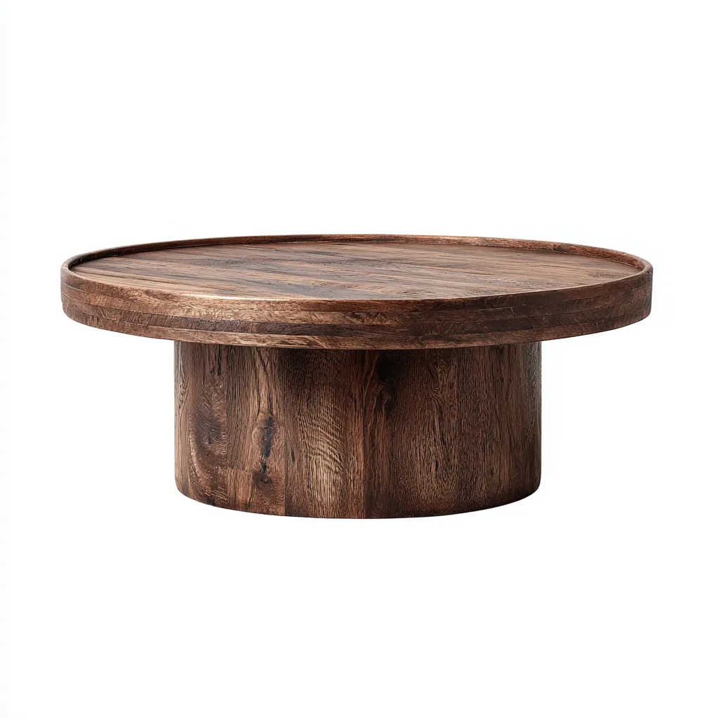 Mesa de centro - madera - 88x42 cm - marrón oscuro - diseño moderno minimalista-Bamboogonest