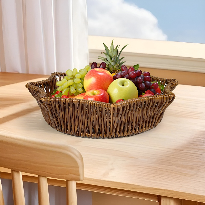 Multifunktionaler Aufbewahrungskorb aus Rattanimitat