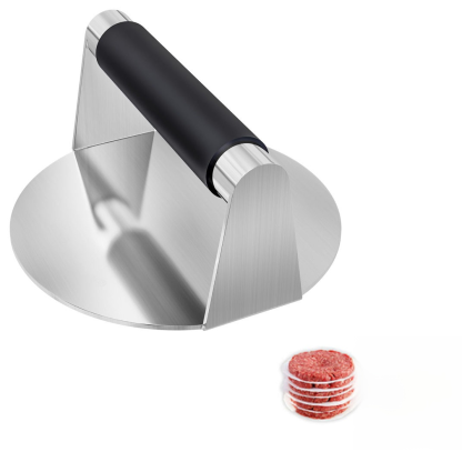 Stainless steel meat press