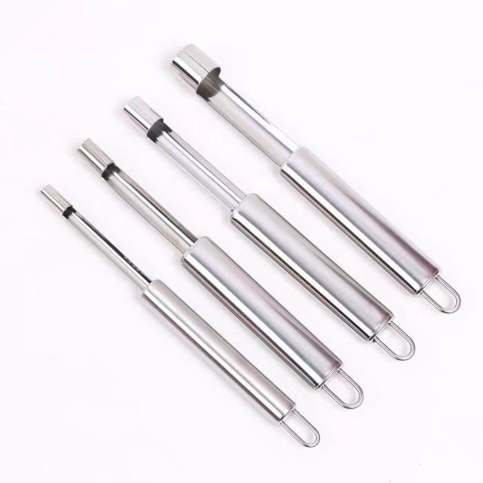 Stainless steel fruit pitting tool
