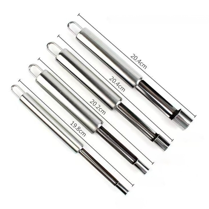 Stainless steel fruit pitting tool