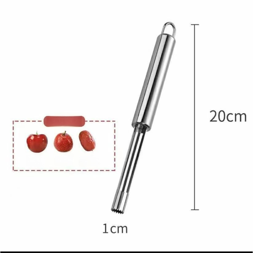 Stainless steel fruit pitting tool