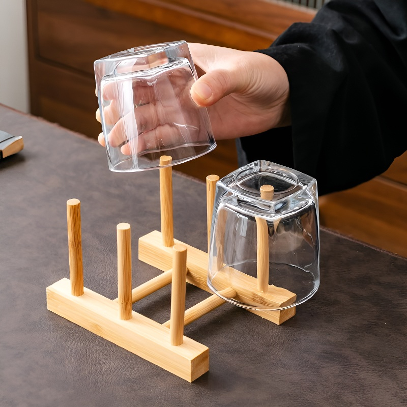 Becherständer aus Bambus, einfacher Stil, Küchenbecherhalter