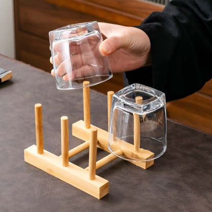 Becherständer aus Bambus, einfacher Stil, Küchenbecherhalter