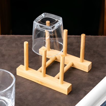 Becherständer aus Bambus, einfacher Stil, Küchenbecherhalter