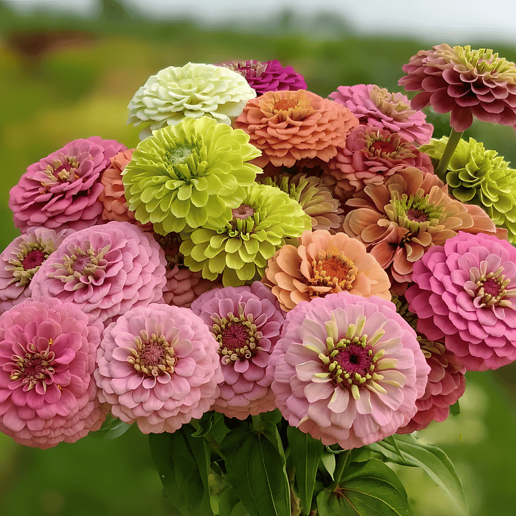 🔥Разпродажба в последния ден🌺Семена от двойна циния, смесени цветове