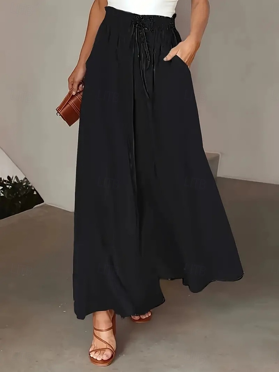 Women's Pants Fashion Casual Maxi High Waist Pants Polka Dot Pocket Print Micro-elastic Street Daily Black Yellow Red Gray Summer Polyester 2026 - &euro;20.99 &ndash;P8