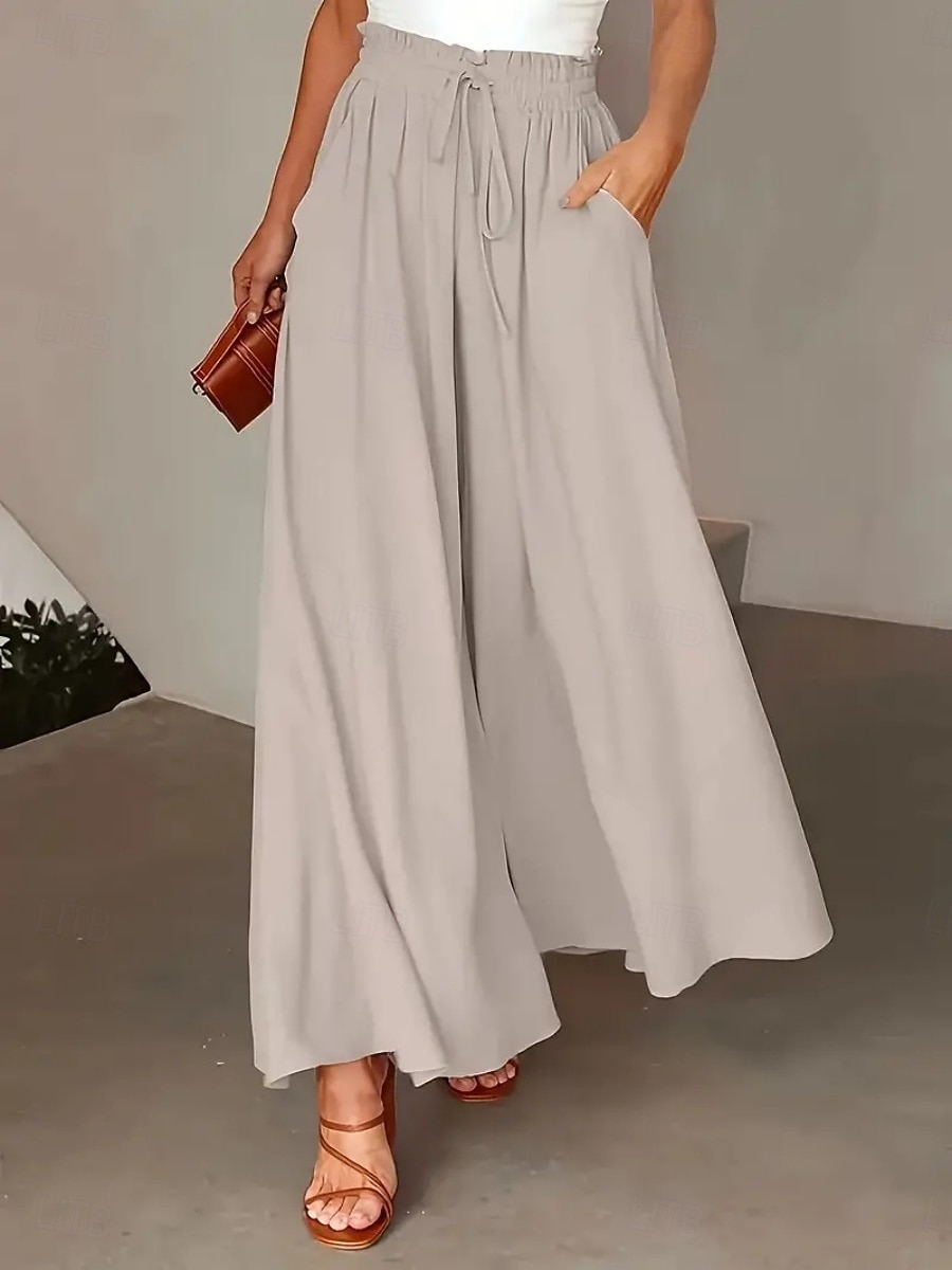 Women's Pants Fashion Casual Maxi High Waist Pants Polka Dot Pocket Print Micro-elastic Street Daily Black Yellow Red Gray Summer Polyester 2026 - &euro;20.99 &ndash;P7