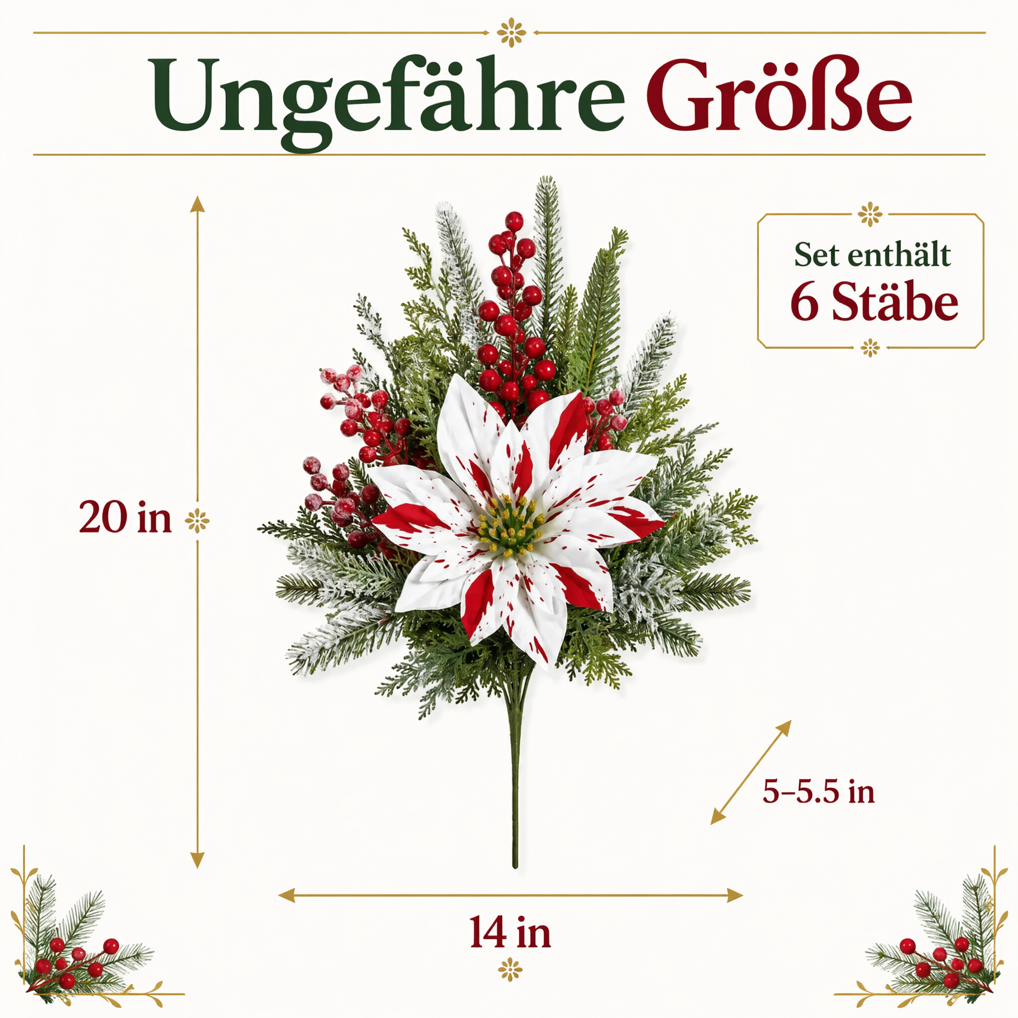 ❀ Letzter Tag: 64 % Rabatt 🔥 Pflanzeinsätze mit Weihnachtsstern
