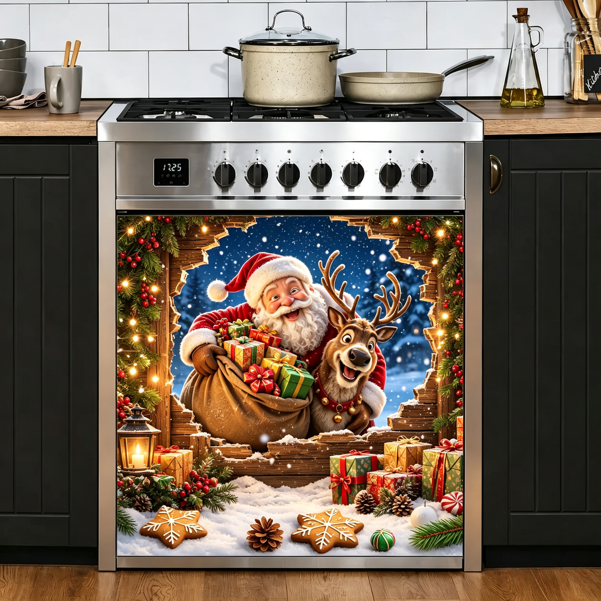 💥 LAST DAY 49% OFF👻💀Reusable Halloween-Themed Magnetic Dishwasher Cover – Kitchen Decor for a Spooky Atmosphere