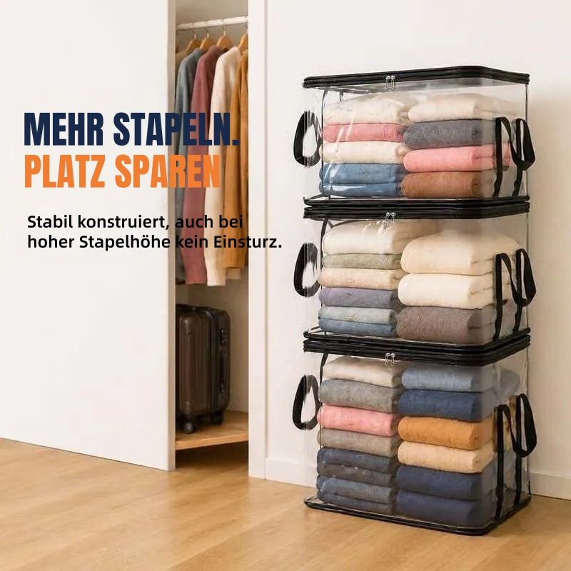 🎁Letzter Tag im Angebot: 49 % Rabatt!📦Große, robuste, dicke, transparente Aufbewahrungstasche aus Kunststoff für Kleidung, Umzug & Lagerung