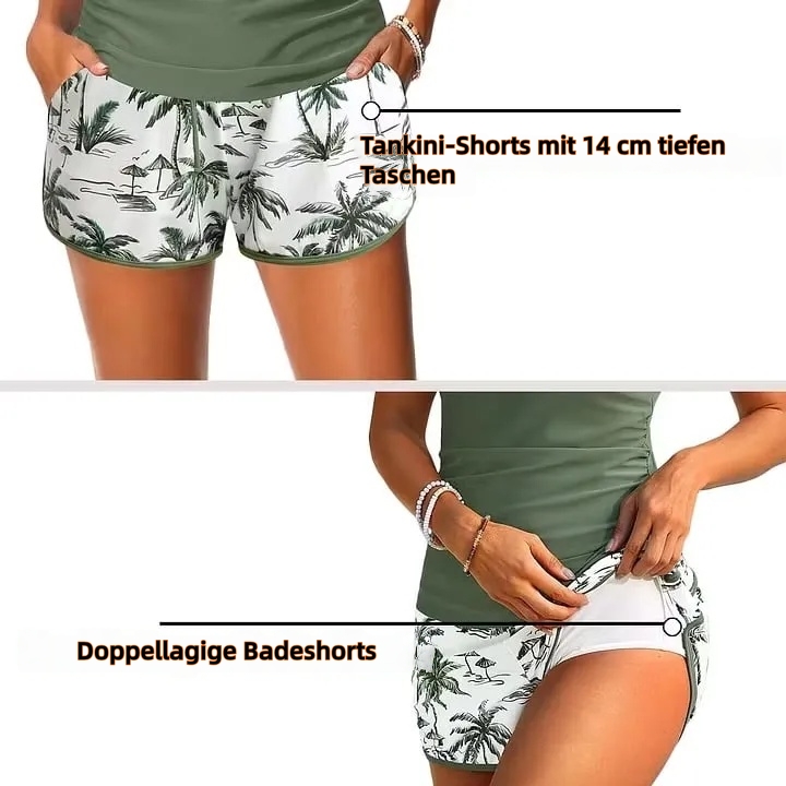🏖️Letzter Tag im Angebot: 49 % Rabatt! 🔥Aqua Eve Dreiteiler Tankini mit Shorts🩱