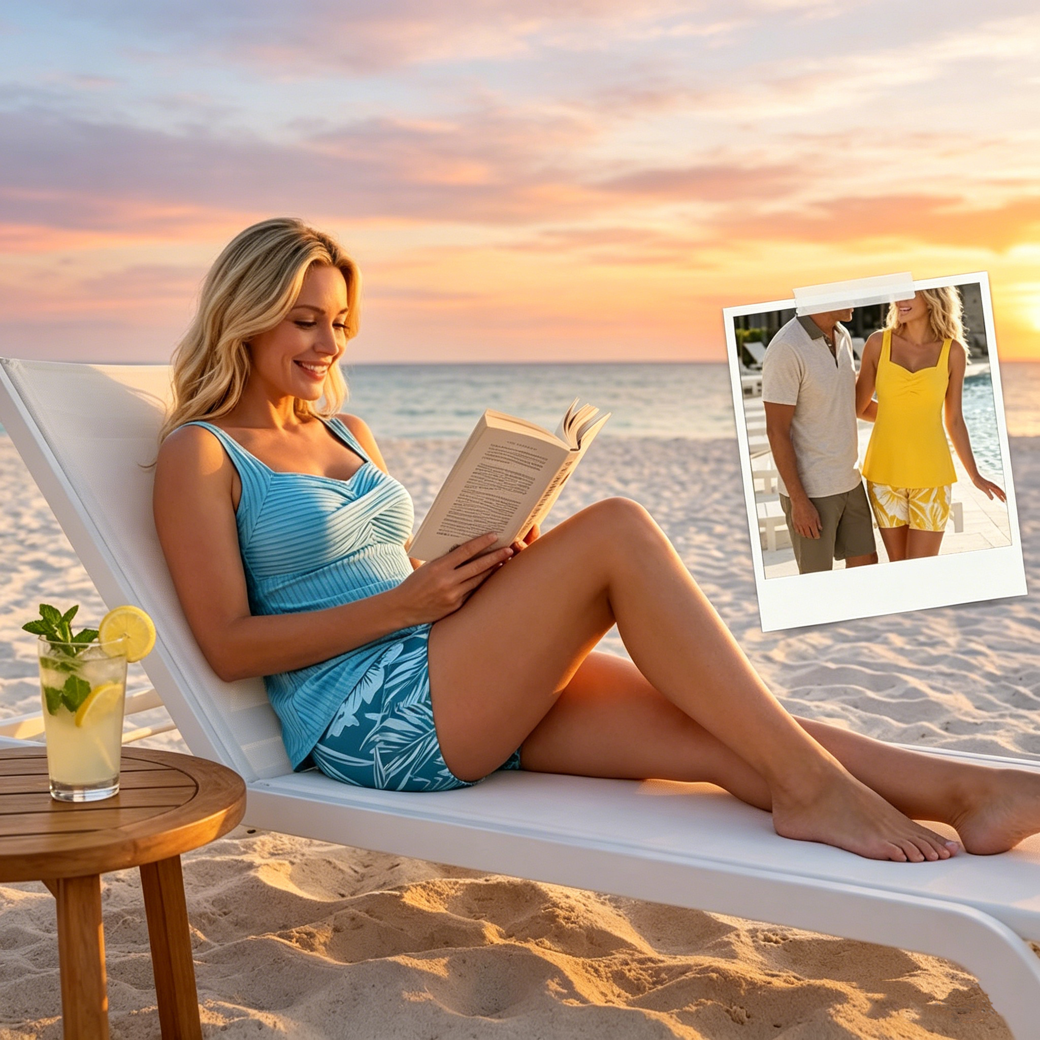 ⏰LAST DAY 60% OFF - Miraclesuit Women's Tummy Control Tankini Set with Built-In Bra – Swimwear with Shorts🔥 Buy 2 Free Shipping