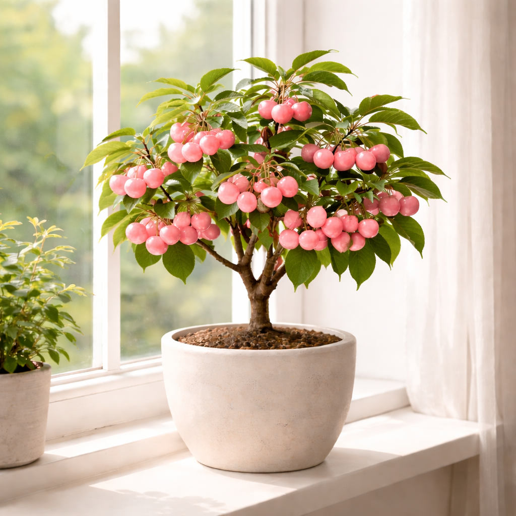 Mini Sweet Pink Cherry Seeds – Crisp, Juicy & Easy to Grow at Home