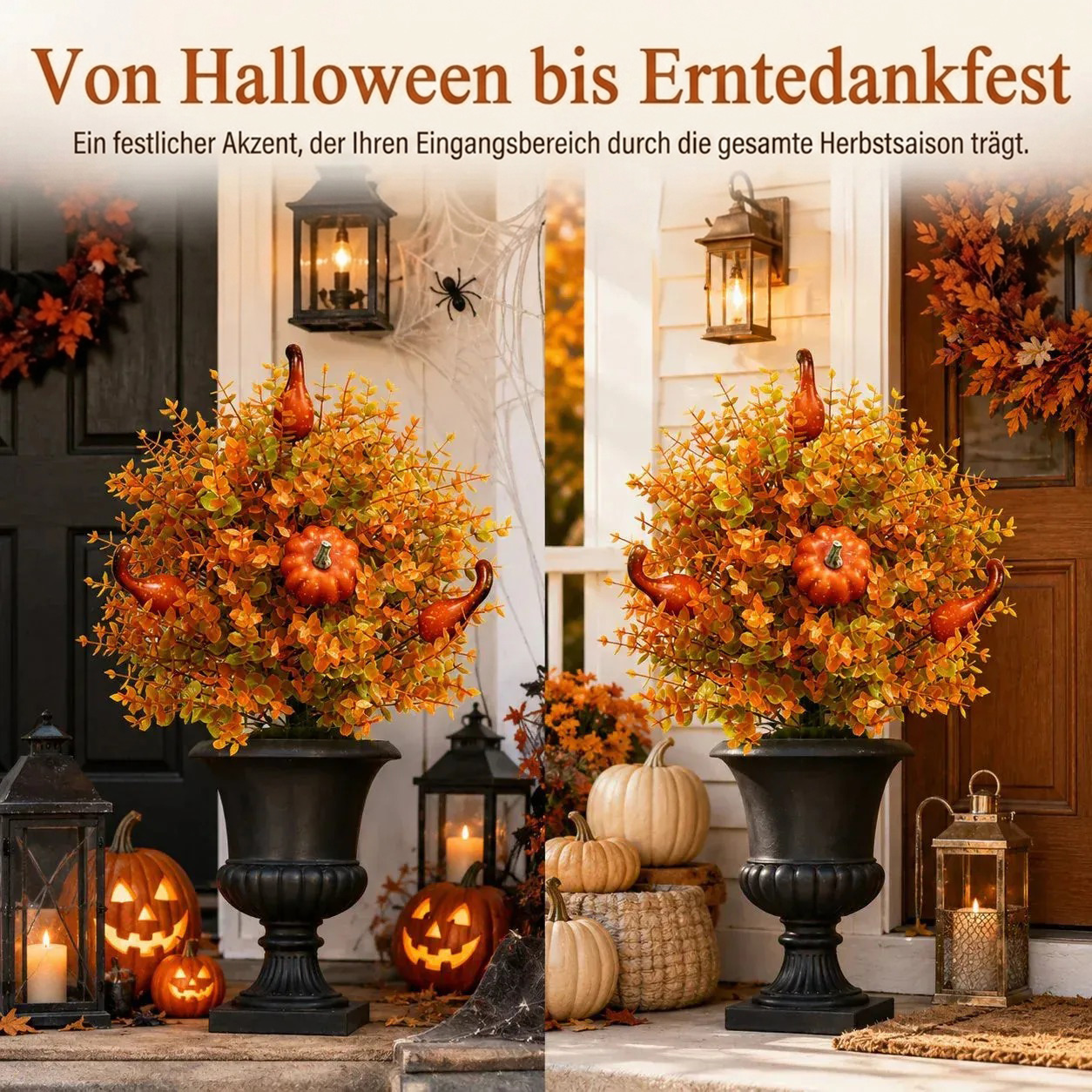 💥 LAST DAY 49% OFF🔥 Artificial Fall Pumpkin Tree Stakes