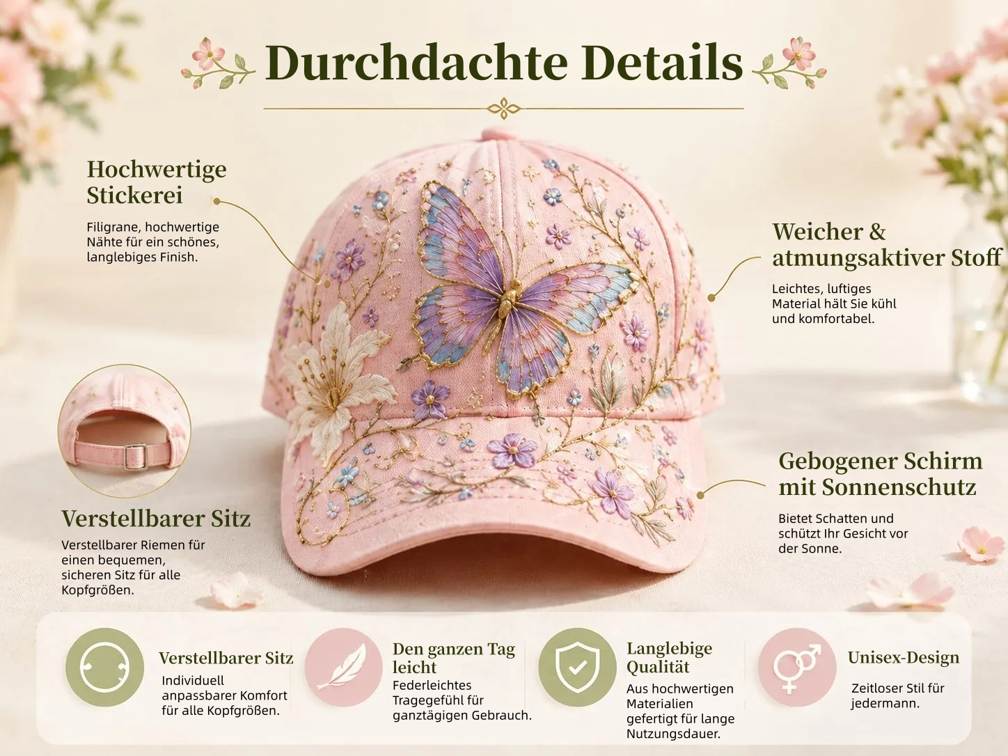 🔥Kaufe 1, erhalte 1 gratis🌸🌿 Garden Morning Cap (✨Limitierte Auflage 2026)