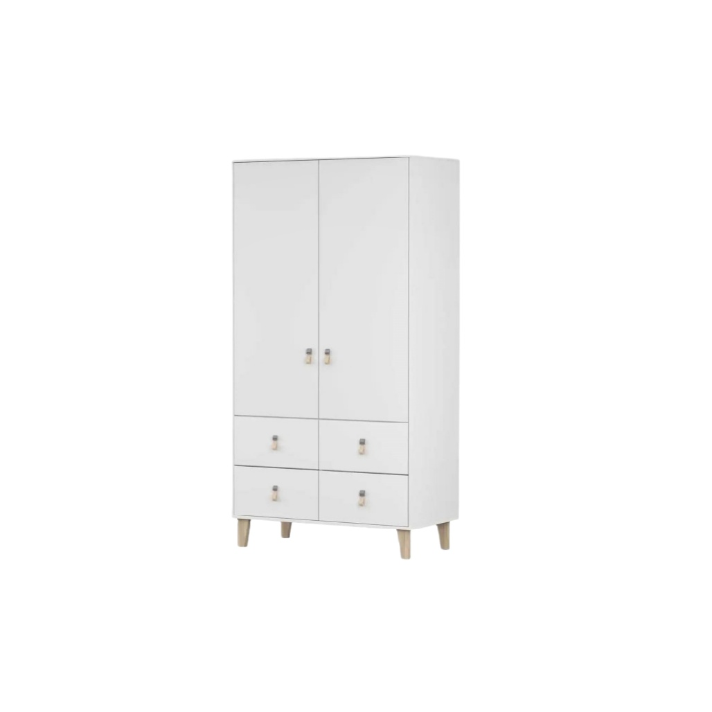 Garde-robe à deux portes pour chambre en MDF - 200 x 100 x 45-velnoraliving
