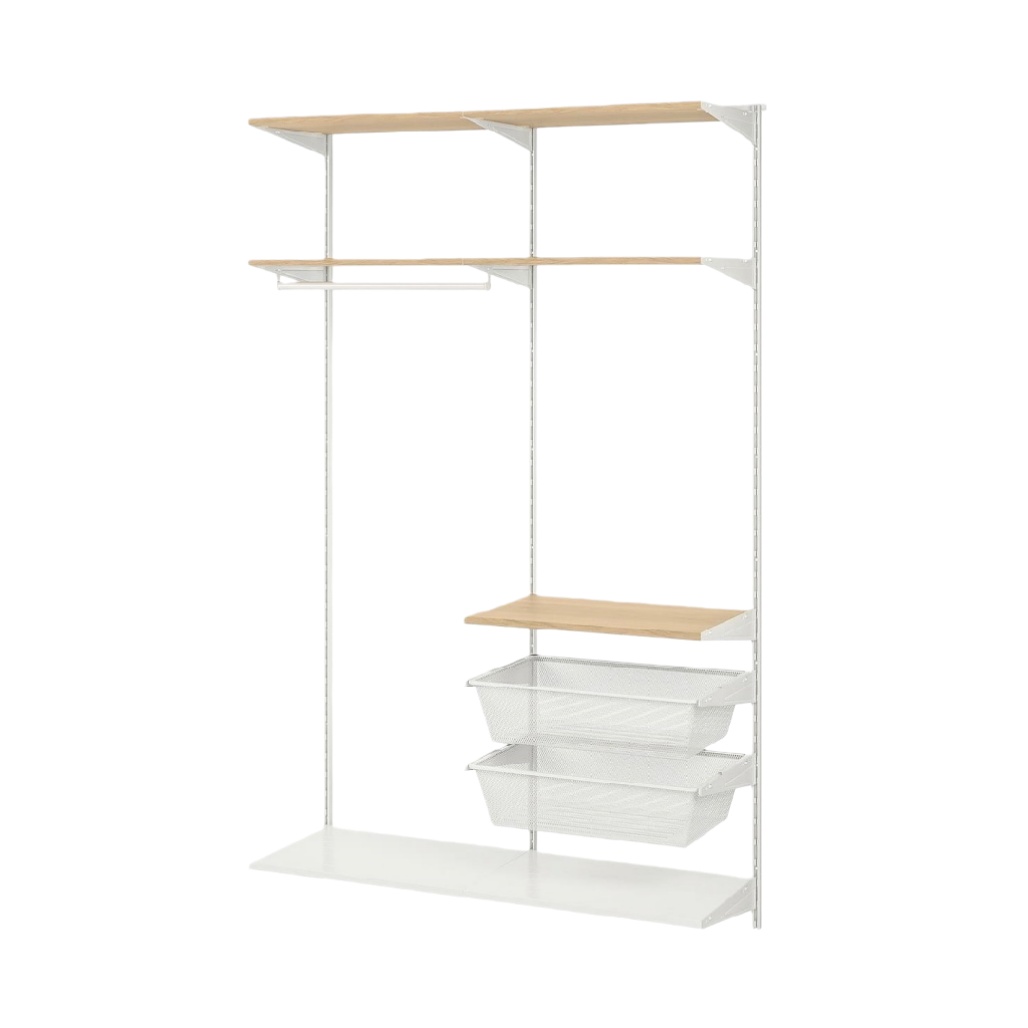 Système de rangement modulable pour bureau en métal et bois - 200 x 100 x 220-velnoraliving