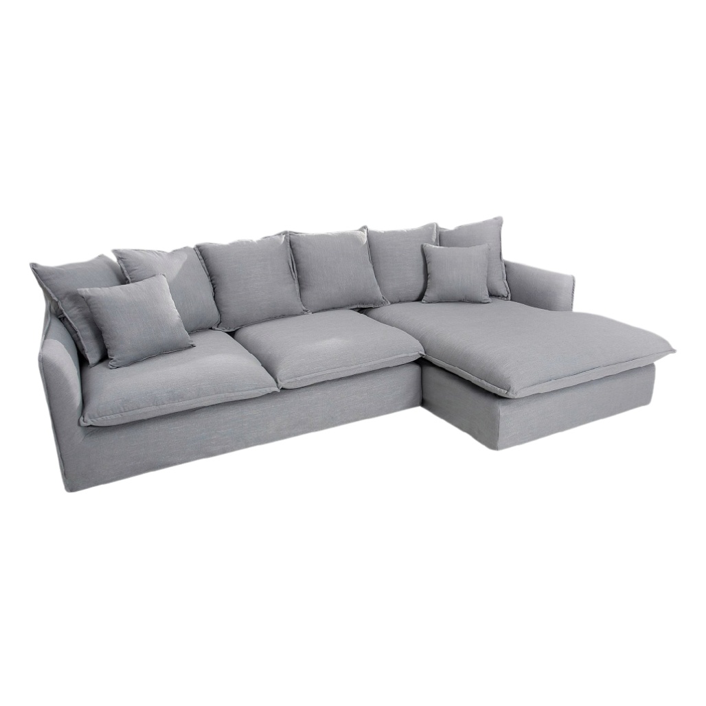 Canapé d'angle convertible en tissu - pour salon ou chambre - 250 x 180 x 85-velnoraliving