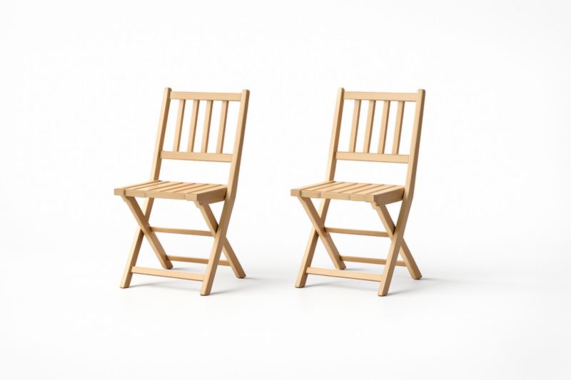 Lot de 2 chaises pliantes en bois de hêtre-woodmingle