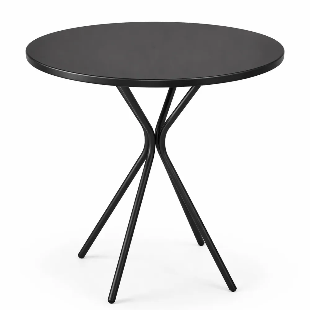 Table de jardin ronde 60 cm, pour balcon et terrasse, usage intérieur et extérieur