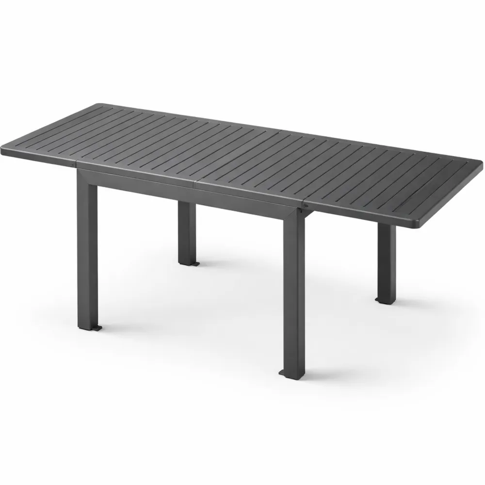 Table de jardin extensible en aluminium pour extérieur, résistante aux intempéries