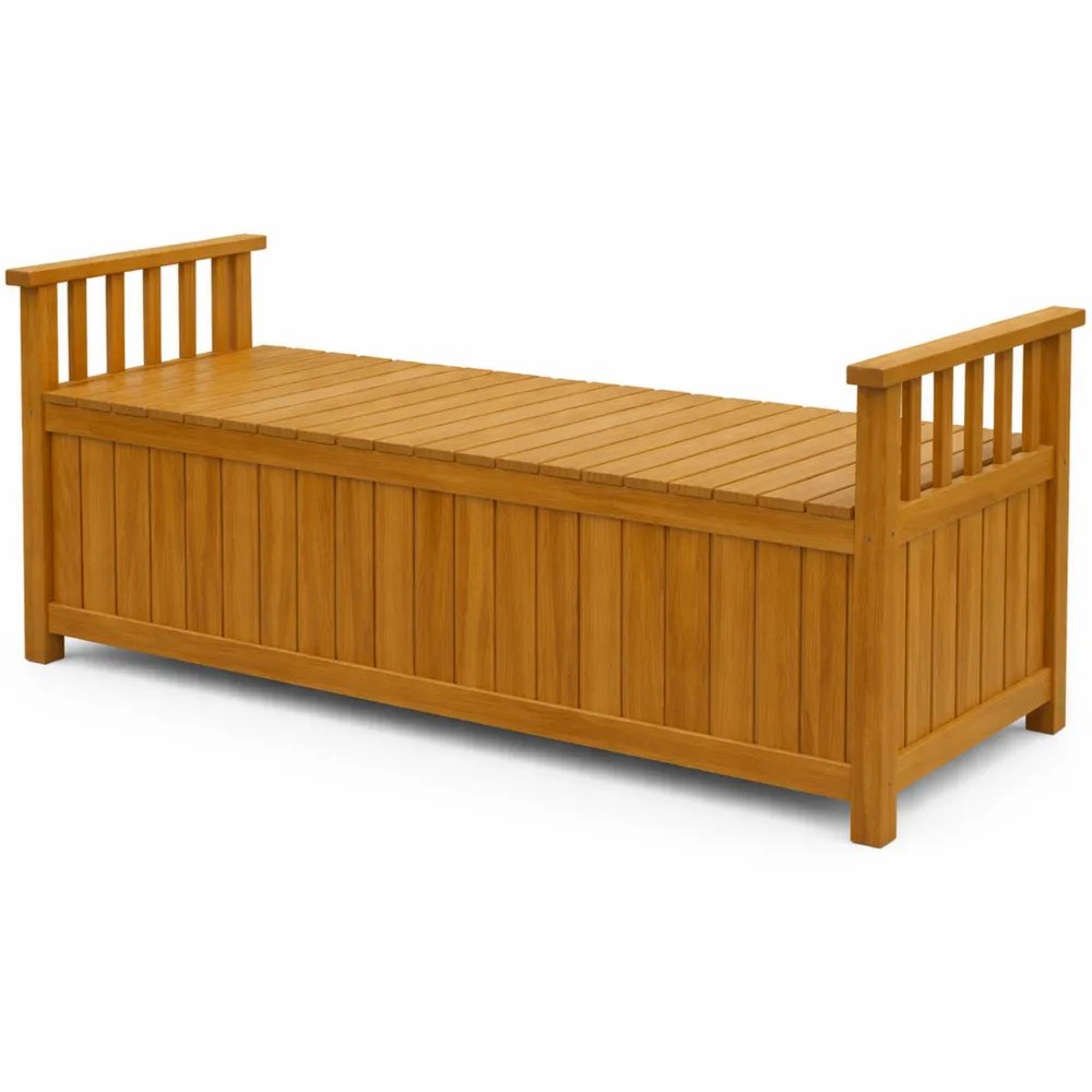 Banc de Jardin en Bois avec Rangement 151L pour Extérieur