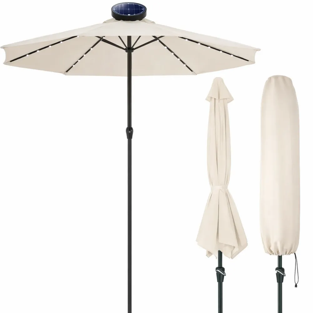 Parasol de Terrasse Aluminium Ø 330 cm avec Manivelle