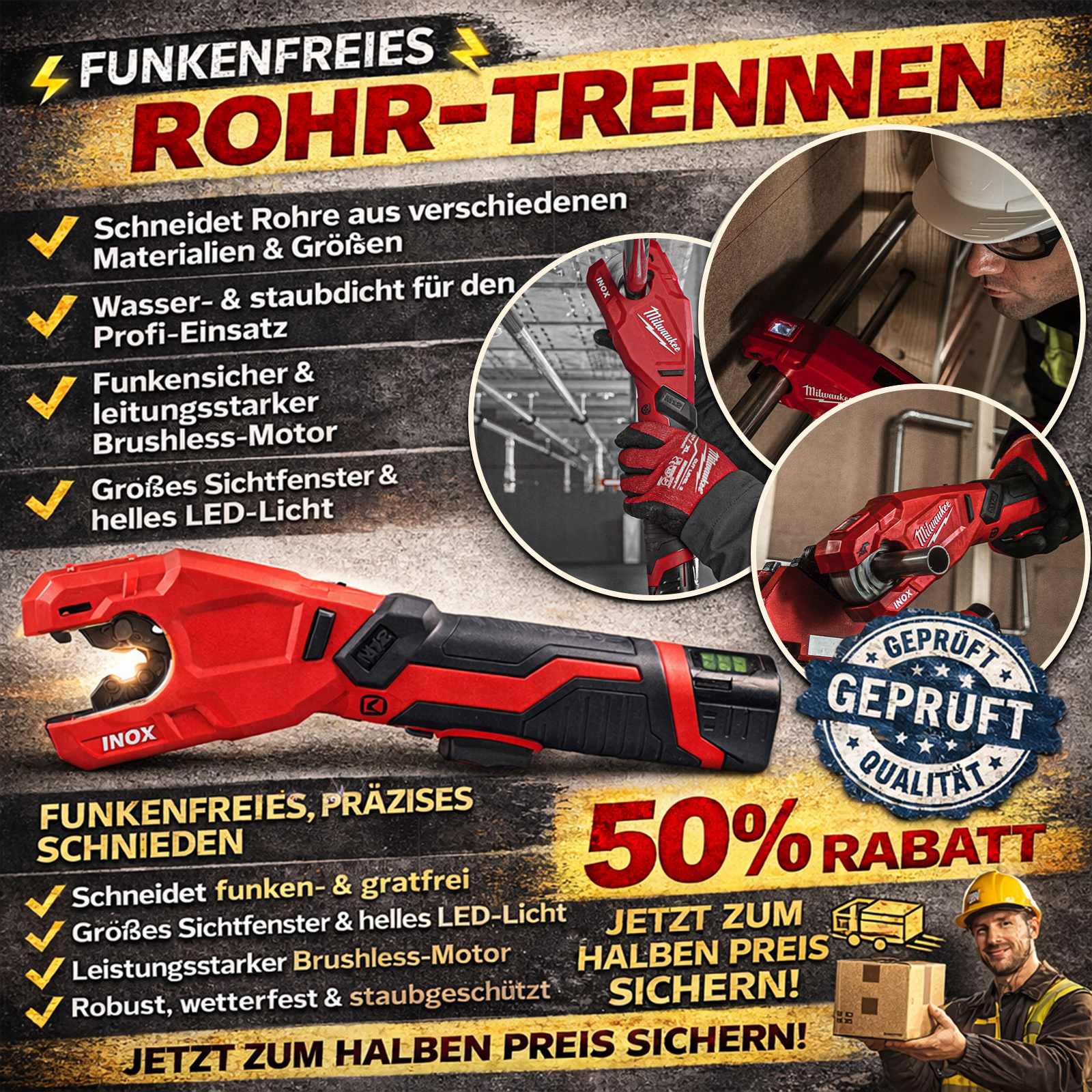 M12™ RAPTOR Edelstahl-Rohrschneider